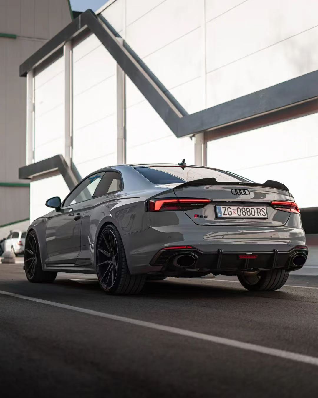 Audi RS5 B9 2018 2019 2020 with Aftermarket Parts - Rear Diffuser Pre-preg Carbon Fiber from Karbel Carbon