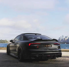 Audi RS5 S5 A5 B9 / B9.5 2017-ON with Aftermarket Parts - Rear Lip Spoiler Pre-preg Carbon Fiber from Karbel Carbon