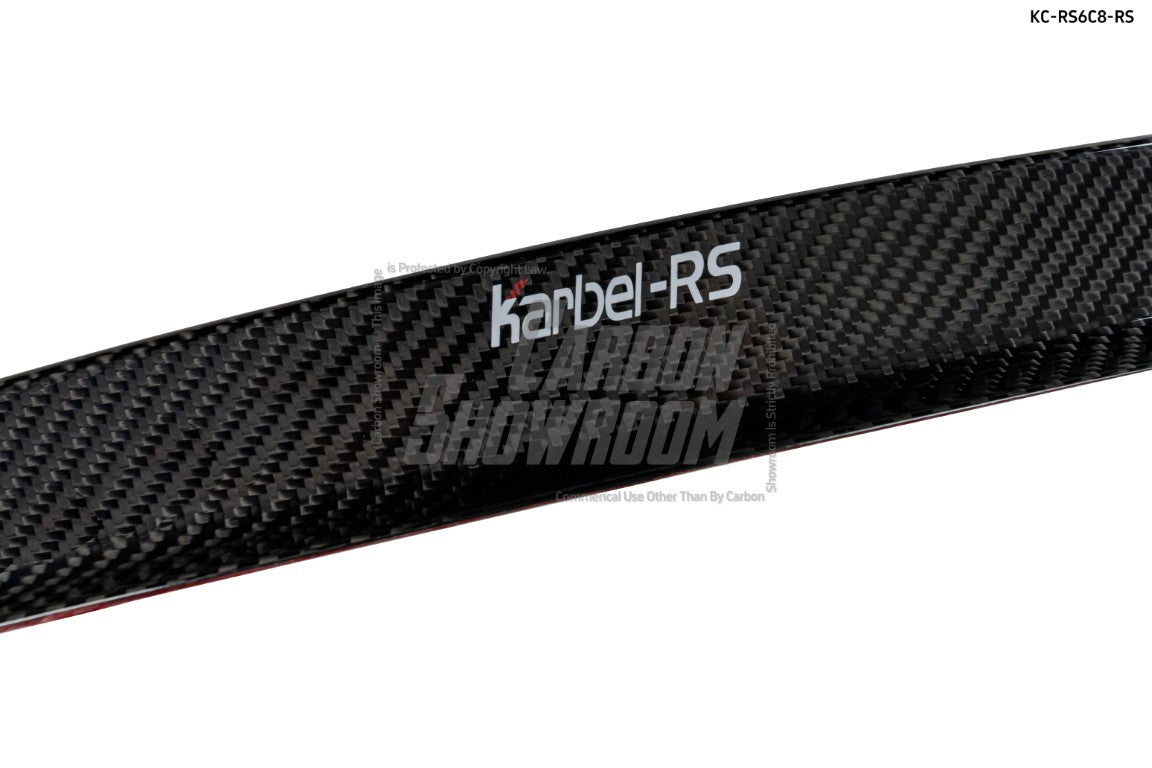 Audi RS6 C8 2020-ON with Aftermarket Parts - Rear Trunk Spoiler Pre-preg Carbon Fiber from Karbel Carbon