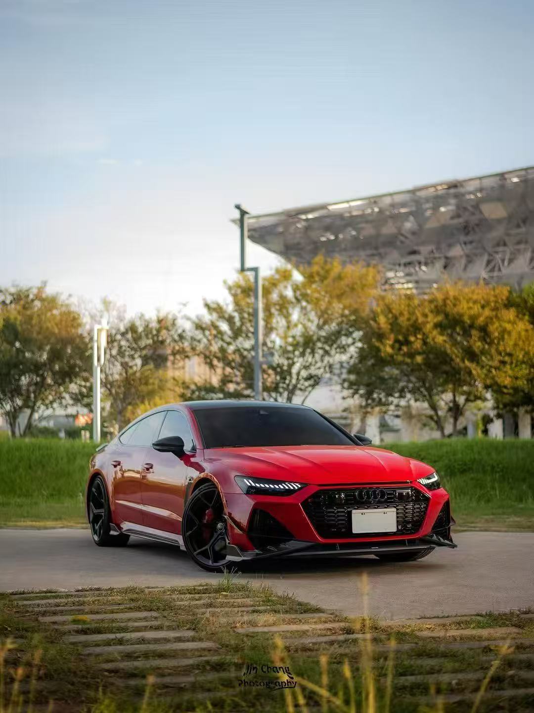 Audi RS6 C8 2020-ON & RS7 C8 2020-ON with Aftermarket Parts - Front Canards Pre-preg Carbon Fiber from Karbel Carbon