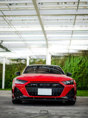 Audi RS6 C8 2020-ON & RS7 C8 2020-ON with Aftermarket Parts - Front Canards Pre-preg Carbon Fiber from Karbel Carbon