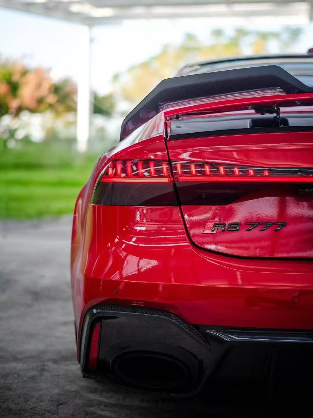 Audi RS7 S7 A7 C8 2019-ON with Aftermarket Parts - Rear Spoiler Pre-preg Carbon Fiber from Karbel Carbon