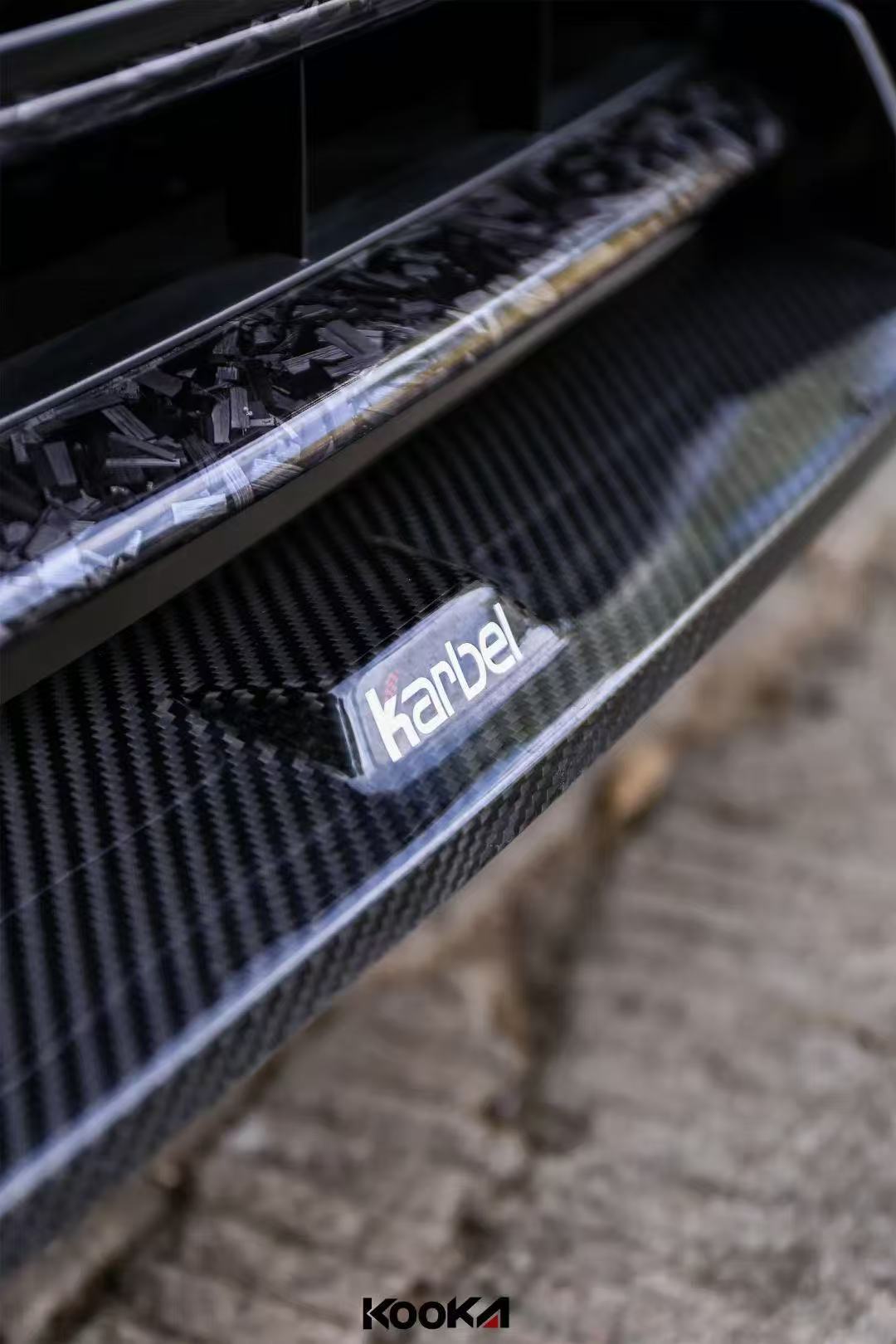 Audi S7 A7 (with s-line bumper) C8 2019-ON with Aftermarket Parts - Front Lip Pre-preg Carbon Fiber from Karbel Carbon