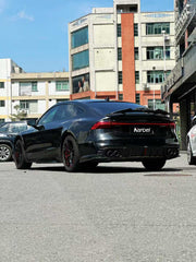 Audi S7 A7 (with s-line bumper) C8 2019-ON with Aftermarket Parts - V2 Style Rear Diffuser & Canards Pre-preg Carbon Fiber from Karbel Carbon
