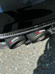 Audi S7 A7 (with s-line bumper) C8 2019-ON with Aftermarket Parts - V2 Style Rear Diffuser & Canards Pre-preg Carbon Fiber from Karbel Carbon