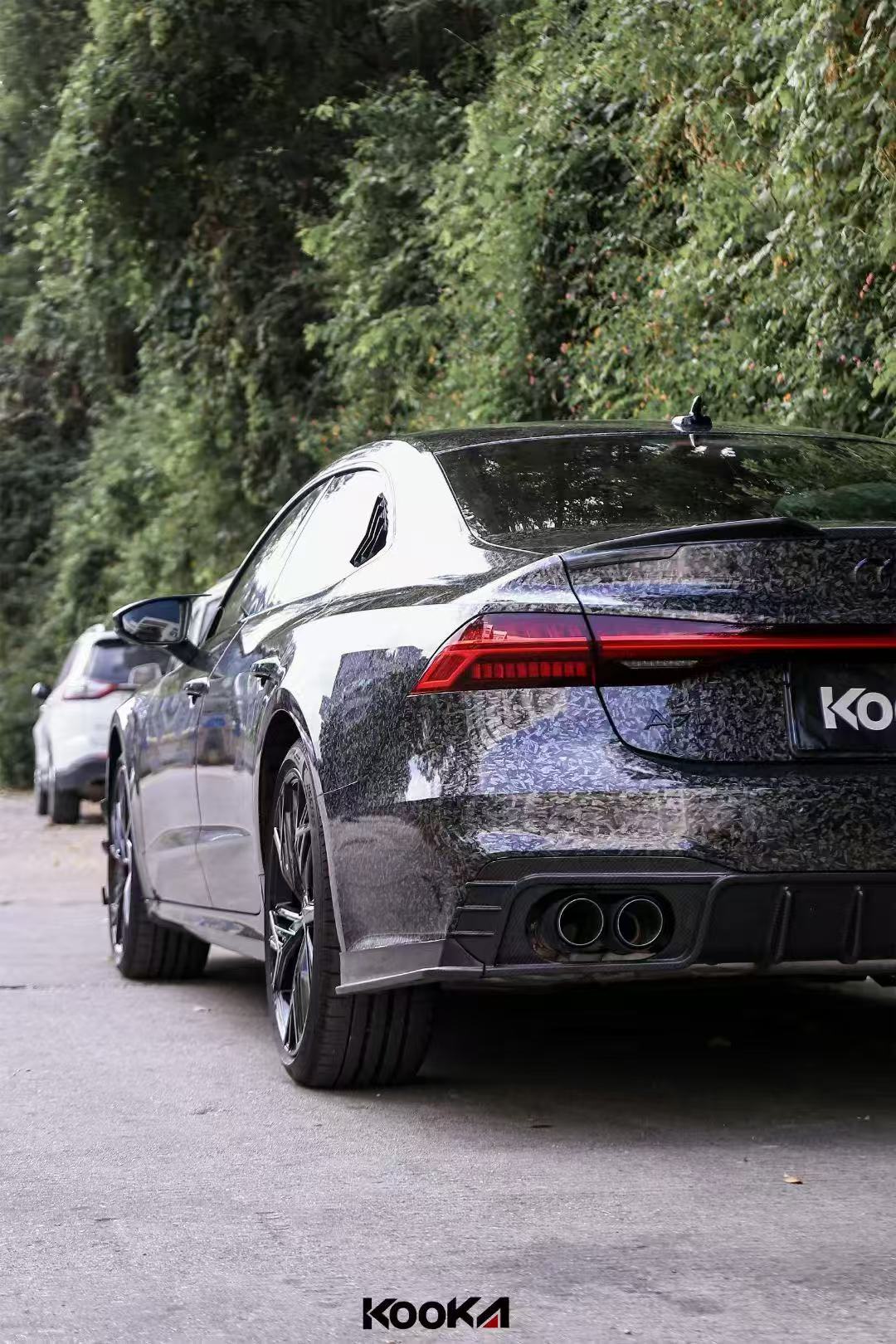 Audi RS7 S7 A7 C8 2019-ON with Aftermarket Parts - V2 Style Rear Spoiler Pre-preg Carbon Fiber from Karbel Carbon