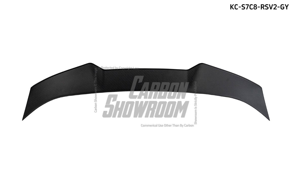 Audi RS7 S7 A7 C8 2019-ON with Aftermarket Parts - V2 Style Rear Spoiler Pre-preg Carbon Fiber from Karbel Carbon