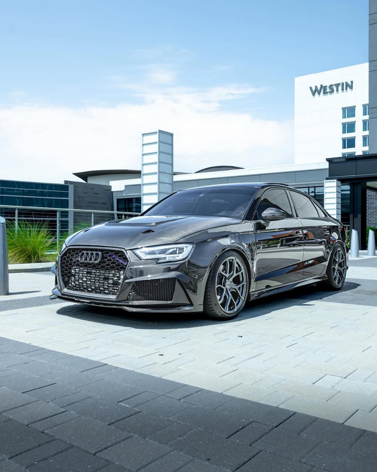 Audi S3 A3 8V.5 2017 2018 2019 2020 with Aftermarket Parts - Front Bumper Pre-preg Carbon Fiber from Karbel Carbon
