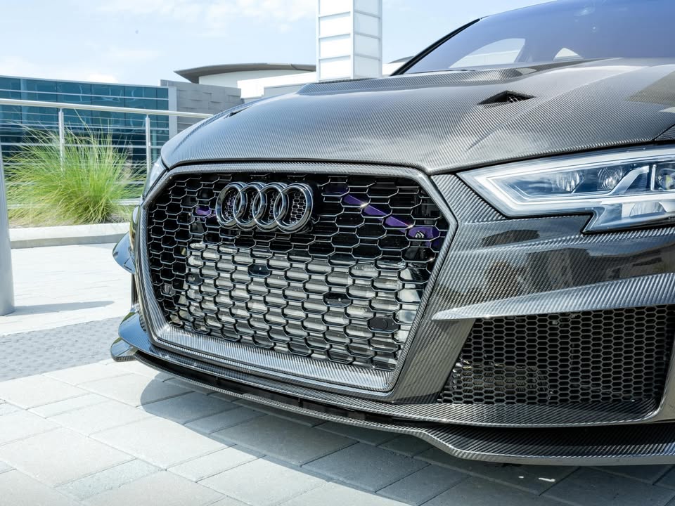 Audi S3 A3 8V.5 2017 2018 2019 2020 with Aftermarket Parts - Front Bumper Pre-preg Carbon Fiber from Karbel Carbon