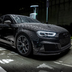 Audi S3 A3 8V.5 2017 2018 2019 2020 with Aftermarket Parts - Front Bumper Pre-preg Carbon Fiber from Karbel Carbon