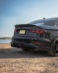 Audi A3 (fits Base model only) 8V 2014 2015 2016 With Aftermarket Parts - Rear Diffuser Pre-preg Carbon Fiber from Karbel Carbon
