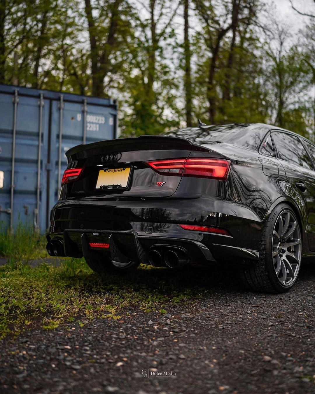 Audi A3 (fits Base model only) 8V 2014 2015 2016 With Aftermarket Parts - Rear Diffuser Pre-preg Carbon Fiber from Karbel Carbon