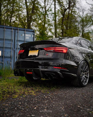 Audi A3 (fits Base model only) 8V 2014 2015 2016 With Aftermarket Parts - Rear Diffuser Pre-preg Carbon Fiber from Karbel Carbon
