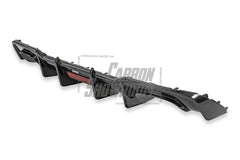 Audi S3 A3 (with S-bumper) 8V.5 2017 2018 2019 2020 With Aftermarket Parts - With LED Light Style Rear Diffuser Pre-preg Carbon Fiber from Karbel Carbon
