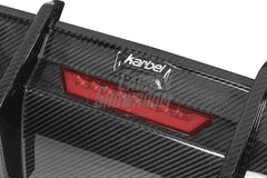 Audi S3 A3 (with S-bumper) 8V.5 2017 2018 2019 2020 With Aftermarket Parts - With LED Light Style Rear Diffuser Pre-preg Carbon Fiber from Karbel Carbon