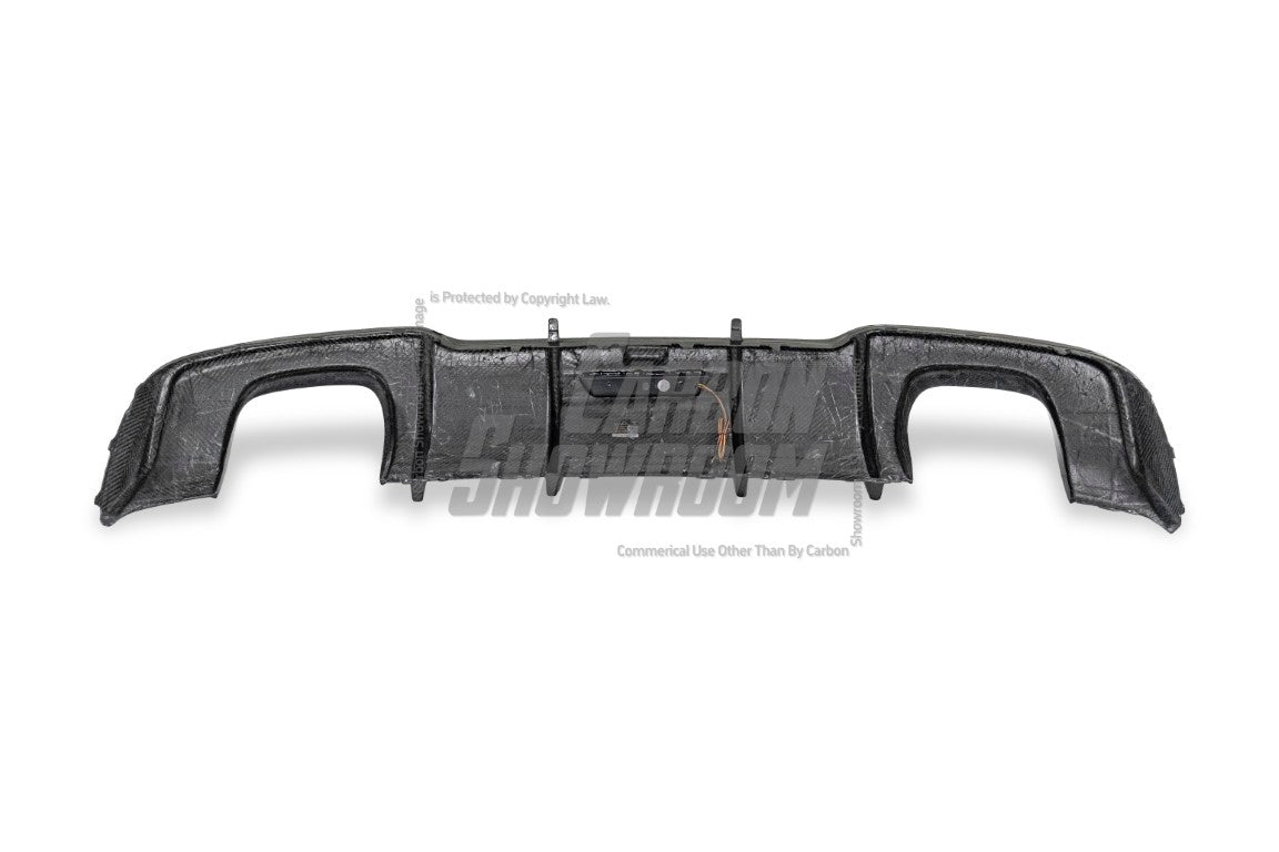 Audi S3 A3 (with S-bumper) 8V.5 2017 2018 2019 2020 With Aftermarket Parts - With LED Light Style Rear Diffuser Pre-preg Carbon Fiber from Karbel Carbon