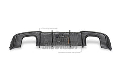 Audi S3 A3 (with S-bumper) 8V.5 2017 2018 2019 2020 With Aftermarket Parts - With LED Light Style Rear Diffuser Pre-preg Carbon Fiber from Karbel Carbon