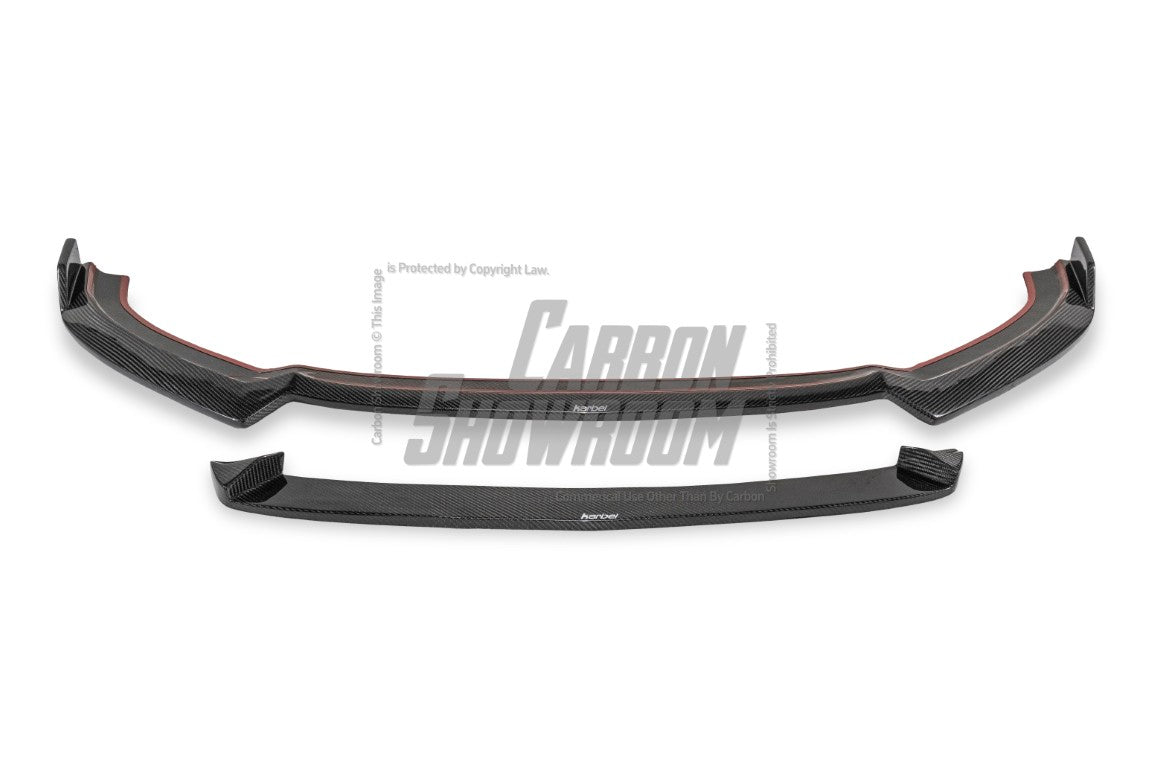 Audi S3 A3 (with S-bumper) 8V.5 2017 2018 2019 2020 with Aftermarket Parts - Front Lip Pre-preg Carbon Fiber from Karbel Carbon