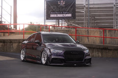 Audi S3 A3 8V & 8V.5 2017 2018 2019 2020 with Aftermarket Parts -  Front Lip Pre-preg Carbon Fiber from Karbel Carbon