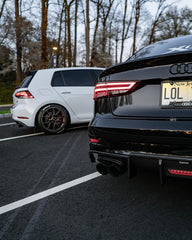 Audi S3 A3 S-line (with s-line bumper) 8V.5 2017 2018 2019 2020 With Aftermarket Parts - V2 With LED Light Style Rear Diffuser Pre-preg Carbon Fiber from Karbel Carbon