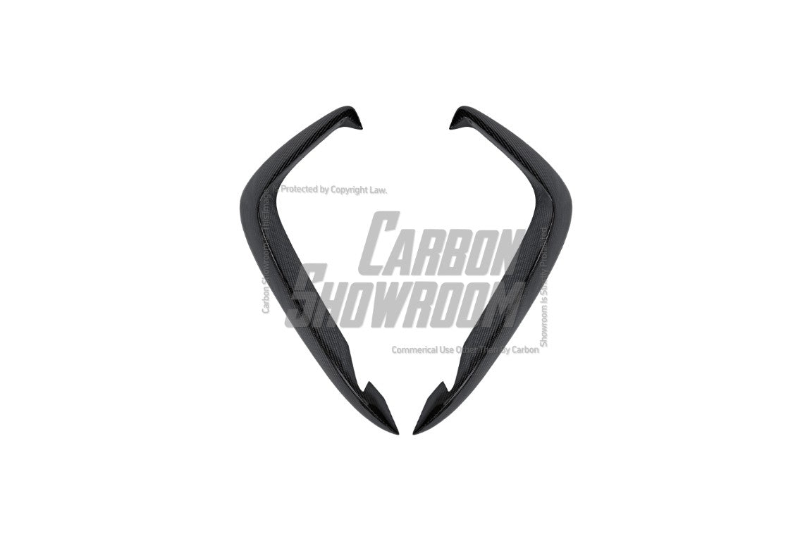 Audi S3 A3 S-line (with s-line bumper) 8V.5 2017 2018 2019 2020 with Aftermarket Parts - Upper Valences Pre-preg Carbon Fiber from Karbel Carbon