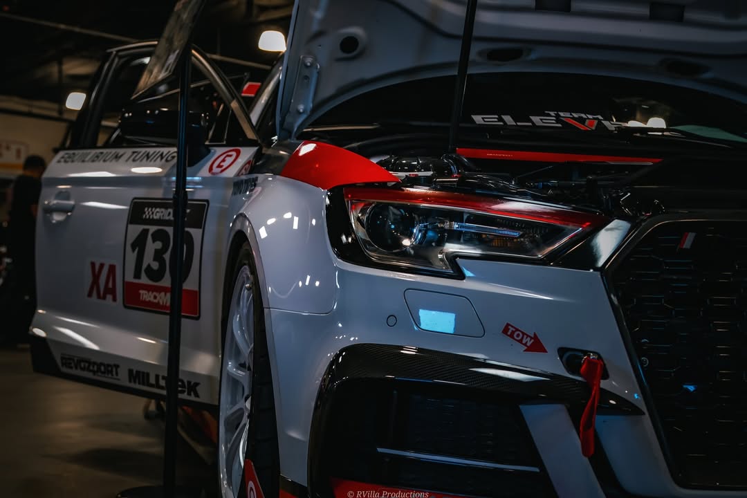 Audi S3 A3 S-line (with s-line bumper) 8V.5 2017 2018 2019 2020 with Aftermarket Parts - Upper Valences Pre-preg Carbon Fiber from Karbel Carbon