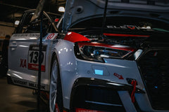 Audi S3 A3 S-line (with s-line bumper) 8V.5 2017 2018 2019 2020 with Aftermarket Parts - Upper Valences Pre-preg Carbon Fiber from Karbel Carbon