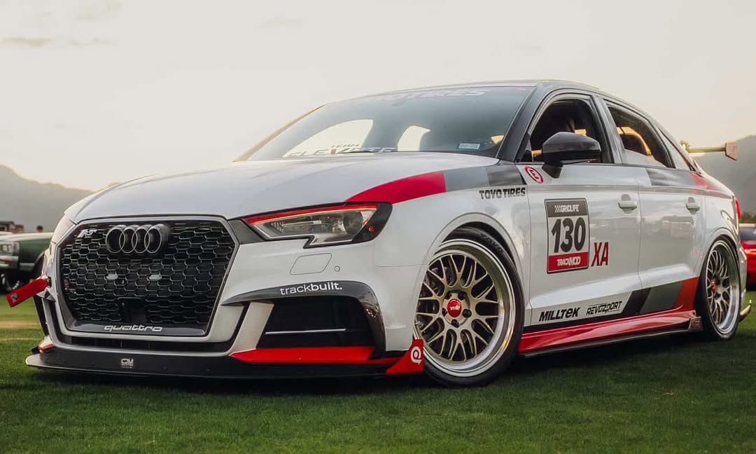 Audi S3 A3 S-line (with s-line bumper) 8V.5 2017 2018 2019 2020 with Aftermarket Parts - Upper Valences Pre-preg Carbon Fiber from Karbel Carbon