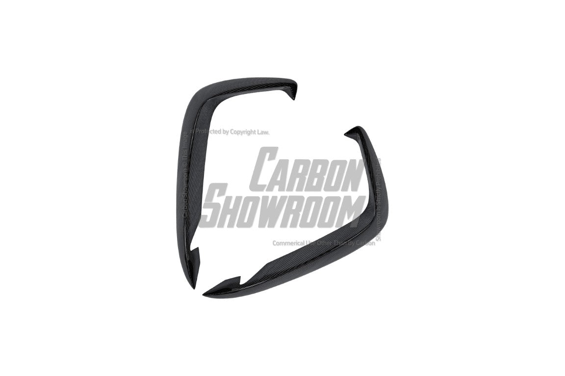 Audi S3 A3 S-line (with s-line bumper) 8V.5 2017 2018 2019 2020 with Aftermarket Parts - Upper Valences Pre-preg Carbon Fiber from Karbel Carbon
