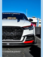 Audi S3 A3 S-line (with s-line bumper) 8V.5 2017 2018 2019 2020 with Aftermarket Parts - Upper Valences Pre-preg Carbon Fiber from Karbel Carbon
