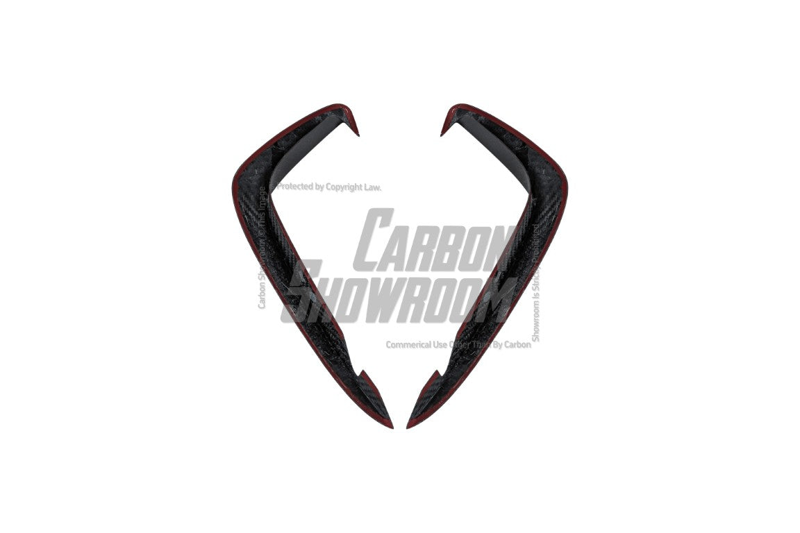 Audi S3 A3 S-line (with s-line bumper) 8V.5 2017 2018 2019 2020 with Aftermarket Parts - Upper Valences Pre-preg Carbon Fiber from Karbel Carbon