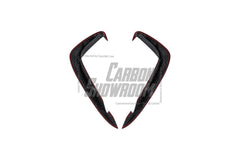 Audi S3 A3 S-line (with s-line bumper) 8V.5 2017 2018 2019 2020 with Aftermarket Parts - Upper Valences Pre-preg Carbon Fiber from Karbel Carbon