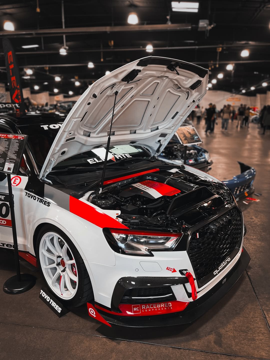 Audi S3 A3 S-line (with s-line bumper) 8V.5 2017 2018 2019 2020 with Aftermarket Parts - Upper Valences Pre-preg Carbon Fiber from Karbel Carbon