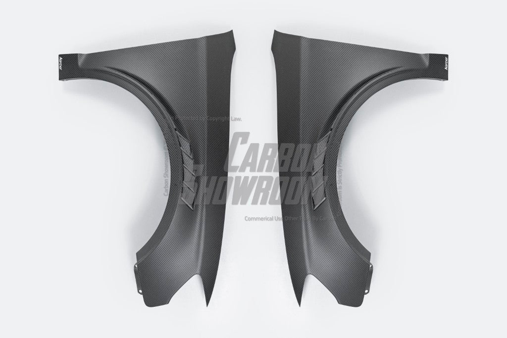 Audi S3 A3 8V.5 2015 2016 2017 2018 2019 2020 & RS3 8V.5 2018 2019 2020 With Aftermarket Parts - Front Fenders Pre-preg Carbon Fiber from Karbel Carbon