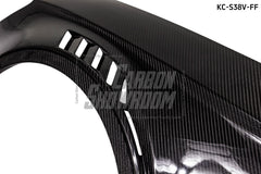 Audi S3 A3 8V.5 2015 2016 2017 2018 2019 2020 & RS3 8V.5 2018 2019 2020 With Aftermarket Parts - Front Fenders Pre-preg Carbon Fiber from Karbel Carbon