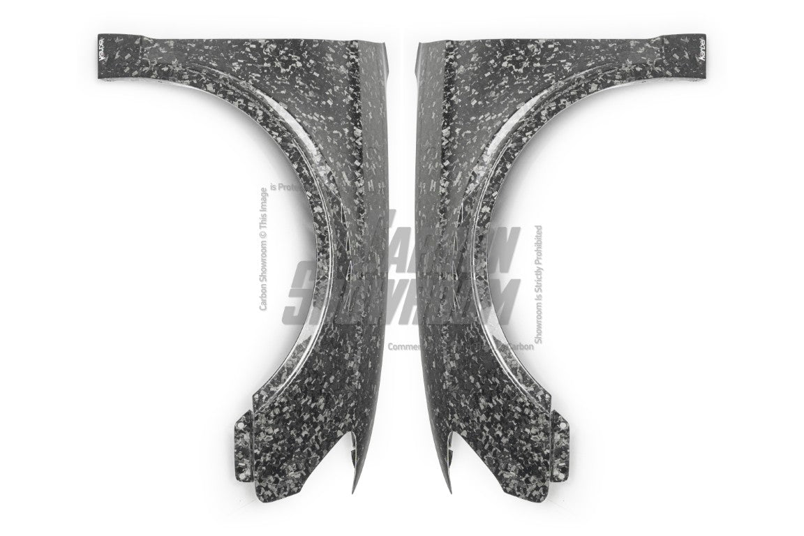 Audi S3 A3 8V.5 2015 2016 2017 2018 2019 2020 & RS3 8V.5 2018 2019 2020 With Aftermarket Parts - Front Fenders Pre-preg Carbon Fiber from Karbel Carbon