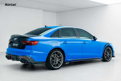 Audi S4 B9.5 2020 2021 2022 2023 2024 with Aftermarket Parts - V3 Rear Diffuser & Canards Pre-preg Carbon Fiber from Karbel Carbon