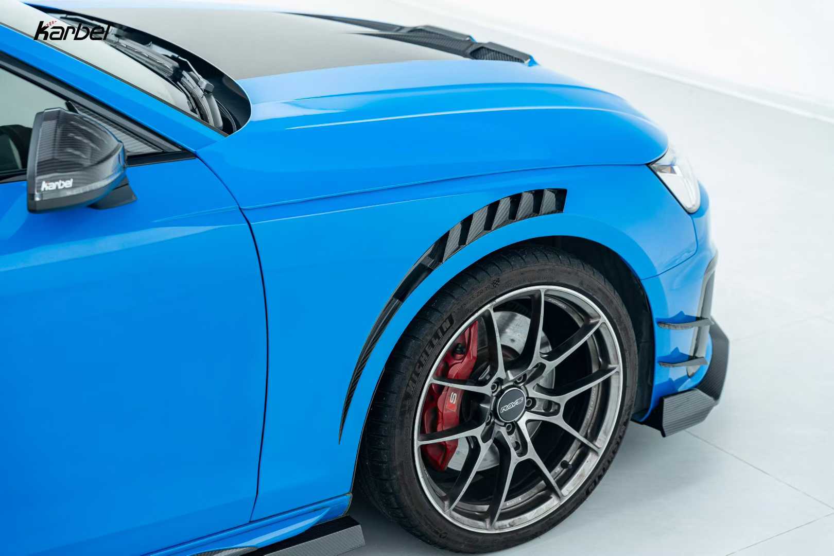 Audi RS5 S5 A5 (equiped with blind assist/without blind assist) B9 / B9.5 2017-ON & RS4 S4 A4 (equiped with blind assist/without blind assist) B9 / B9.5 2017-ON With Aftermarket Parts - Mirror Covers Pre-preg Carbon Fiber from Karbel Carbon