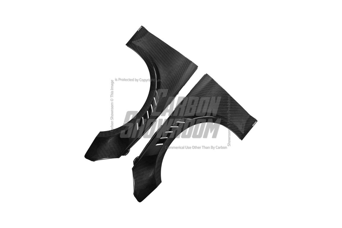 Audi S4 A4 B9 2017 2018 2019 & S4 A4 B9.5 2020 2021 2022 2023 2024 With Aftermarket Parts - Front Fenders Pre-preg Carbon Fiber from Karbel Carbon