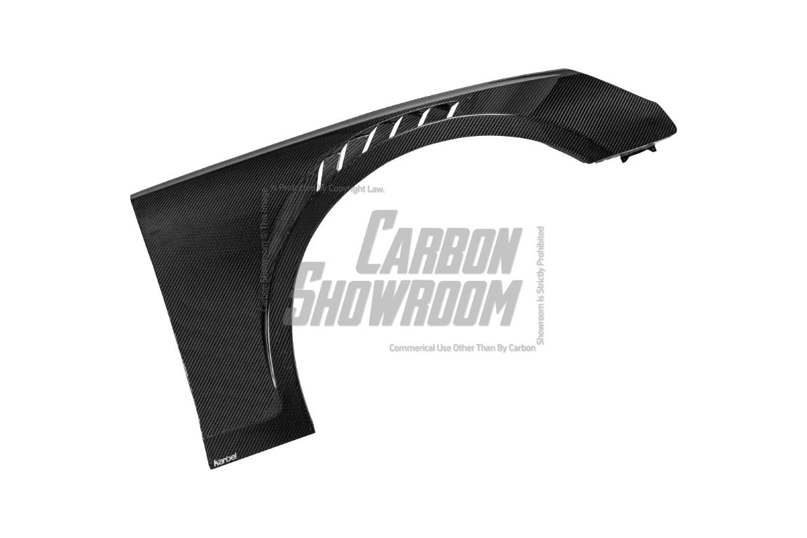 Audi S4 A4 B9 2017 2018 2019 & S4 A4 B9.5 2020 2021 2022 2023 2024 With Aftermarket Parts - Front Fenders Pre-preg Carbon Fiber from Karbel Carbon
