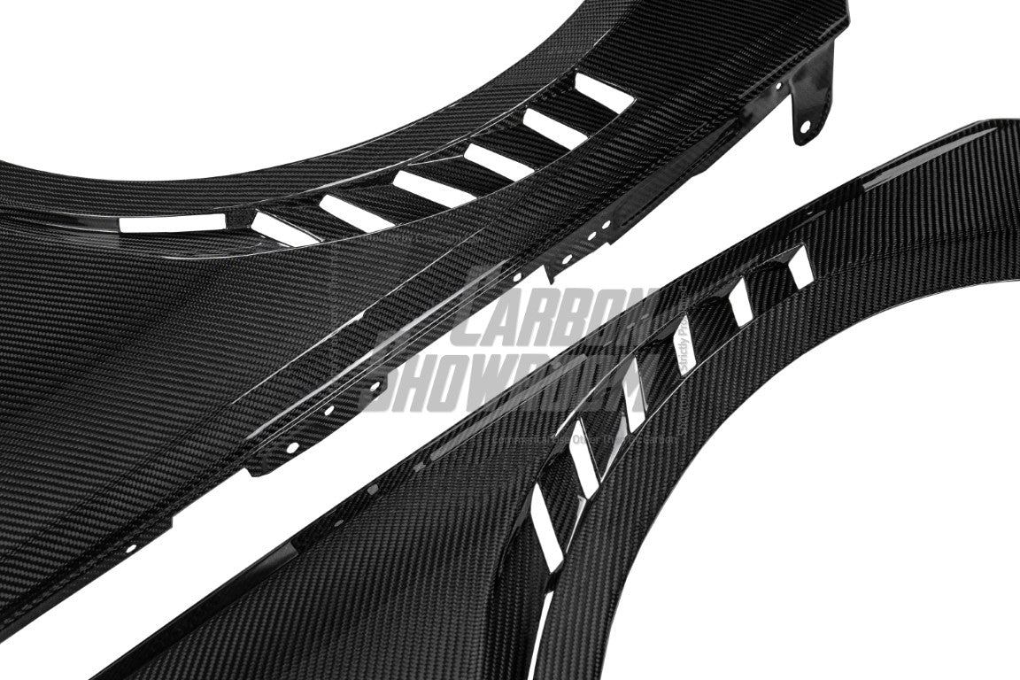 Audi S4 A4 B9 2017 2018 2019 & S4 A4 B9.5 2020 2021 2022 2023 2024 With Aftermarket Parts - Front Fenders Pre-preg Carbon Fiber from Karbel Carbon