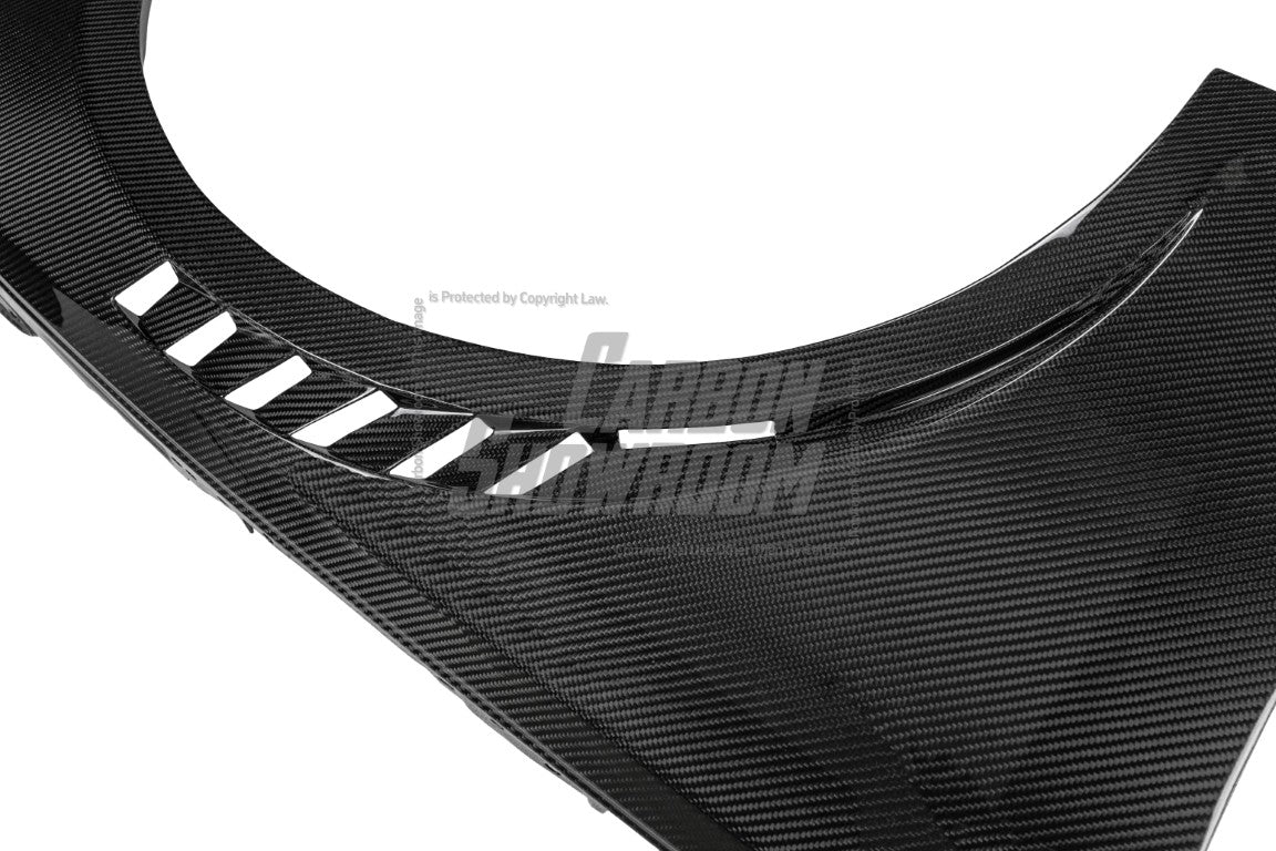 Audi S4 A4 B9 2017 2018 2019 & S4 A4 B9.5 2020 2021 2022 2023 2024 With Aftermarket Parts - Front Fenders Pre-preg Carbon Fiber from Karbel Carbon