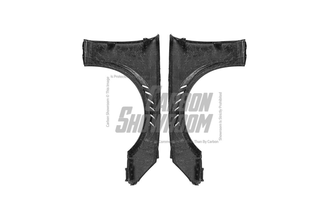 Audi S4 A4 B9 2017 2018 2019 & S4 A4 B9.5 2020 2021 2022 2023 2024 With Aftermarket Parts - Front Fenders Pre-preg Carbon Fiber from Karbel Carbon