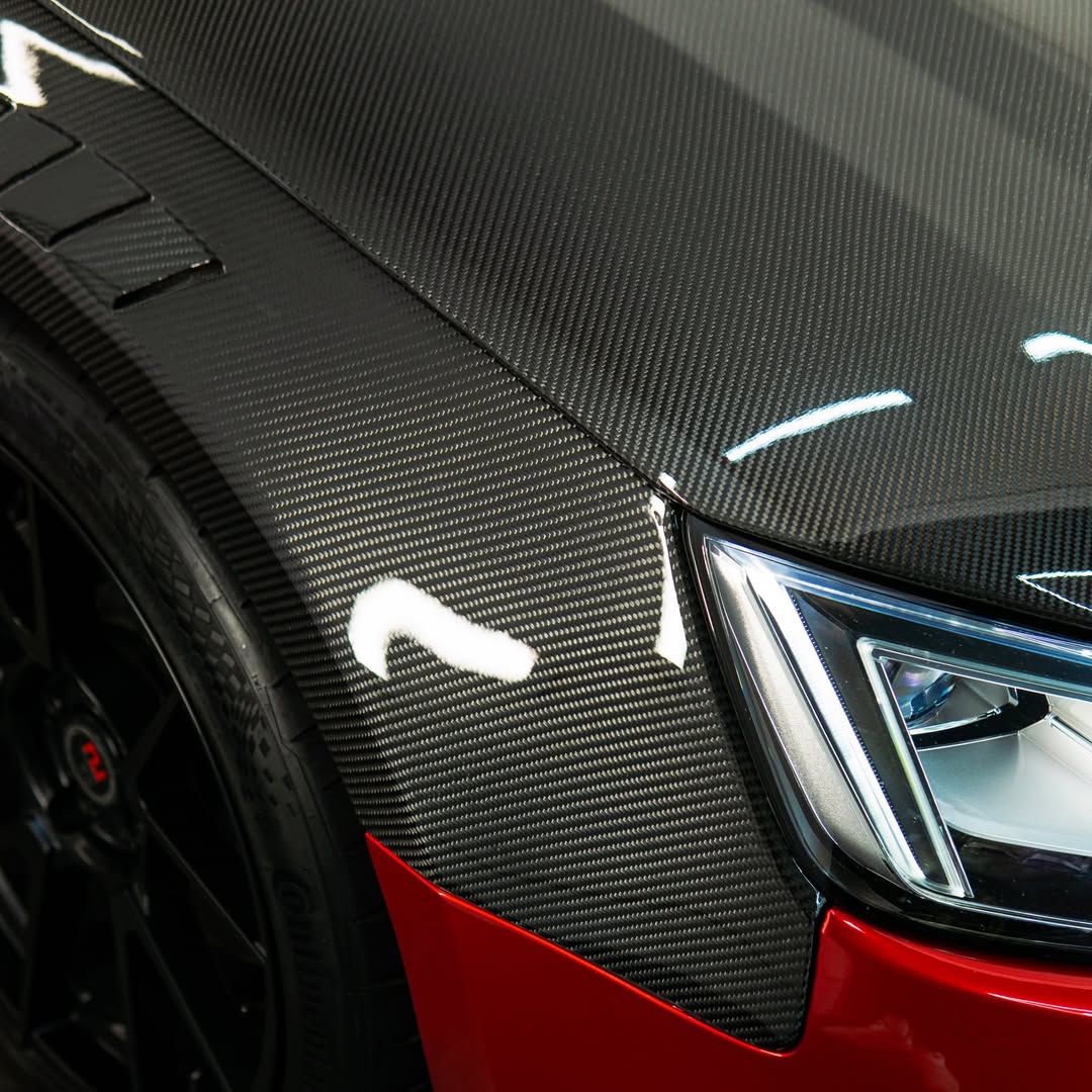 Audi S4 A4 B9 2017 2018 2019 & S4 A4 B9.5 2020 2021 2022 2023 2024 With Aftermarket Parts - Front Fenders Pre-preg Carbon Fiber from Karbel Carbon