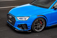 Audi S4 A4 S-line (with s-line bumper, does not fit base model) B9.5 2020 2021 2022 2023 2024 with Aftermarket Parts - V3 Front Lip Pre-preg Carbon Fiber from Karbel Carbon