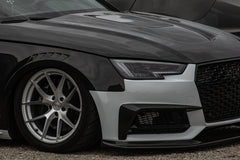 Audi S4 A4 B9 2017 2018 2019 & S4 A4 B9.5 2020 2021 2022 2023 2024 With Aftermarket Parts - Front Fenders Pre-preg Carbon Fiber from Karbel Carbon