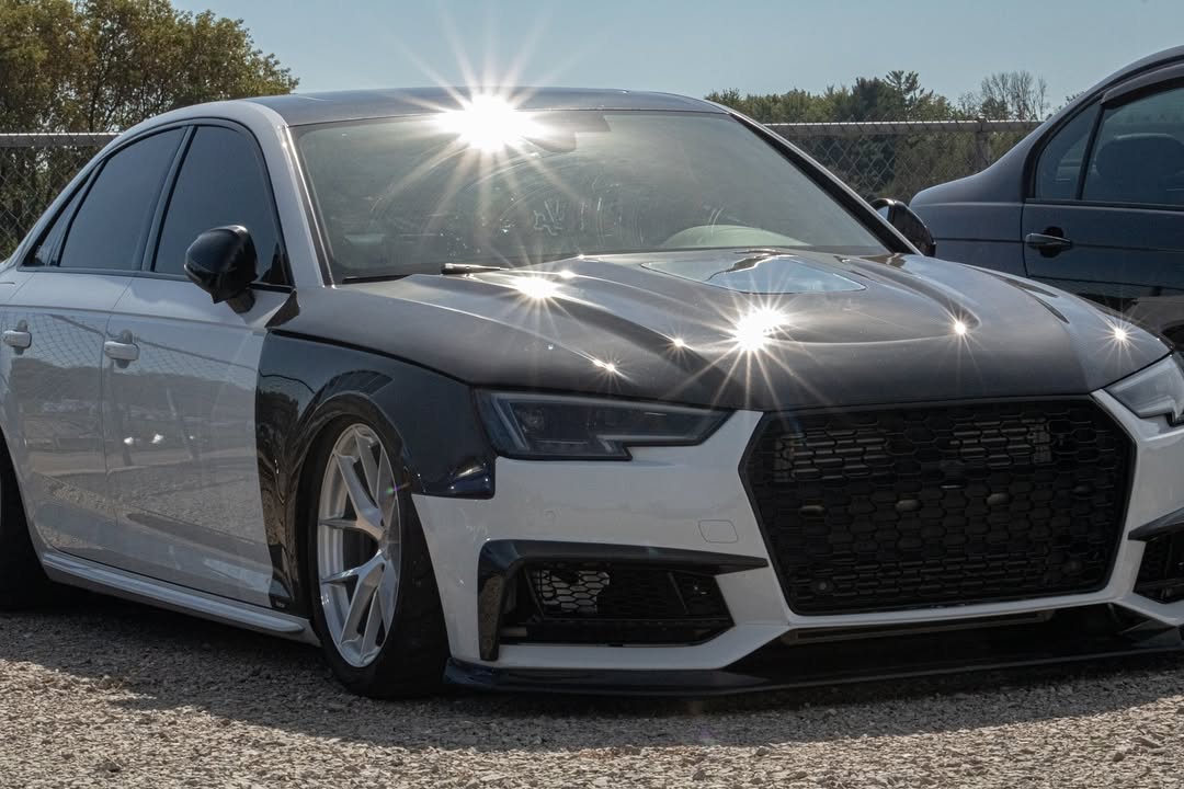 Audi S4 A4 B9 2017 2018 2019 & S4 A4 B9.5 2020 2021 2022 2023 2024 With Aftermarket Parts - Front Fenders Pre-preg Carbon Fiber from Karbel Carbon