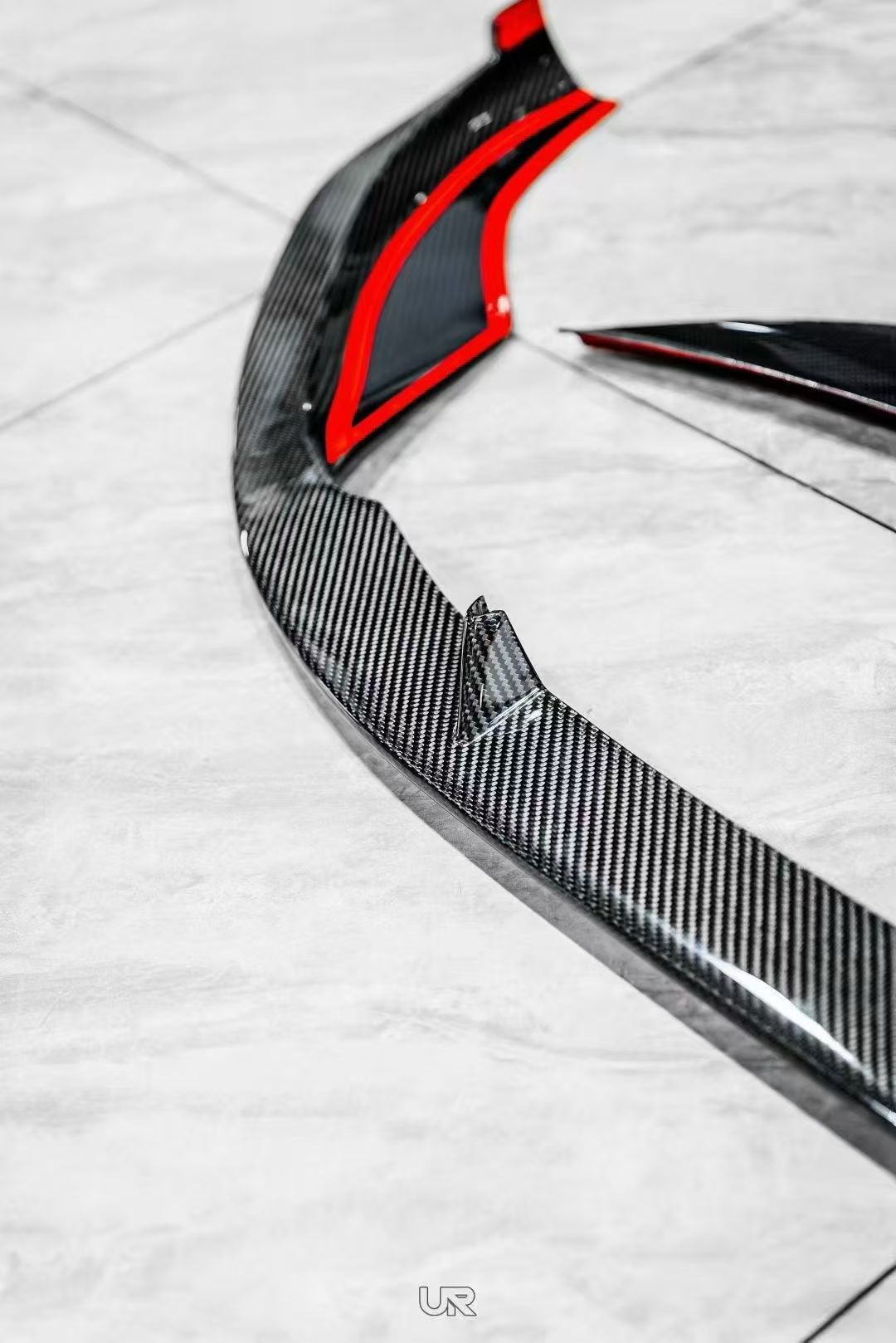 Audi S4 A4 S-line (with s-line bumper, does not fit base model) B9.5 2020 2021 2022 2023 2024 with Aftermarket Parts - Front Lip Pre-preg Carbon Fiber from Karbel Carbon