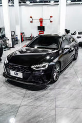Audi S4 A4 S-line (with s-line bumper, does not fit base model) B9.5 2020 2021 2022 2023 2024 with Aftermarket Parts - Front Lip Pre-preg Carbon Fiber from Karbel Carbon