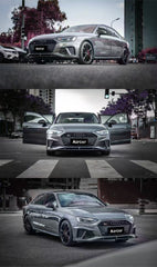 Audi S4 A4 S-line (with s-line bumper, does not fit base model) B9.5 2020-ON with Aftermarket Parts - Front Lip Pre-preg Carbon Fiber from Karbel Carbon